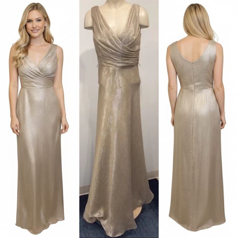 Roland Nivelais Bergdorf Goodman Gold Long Dress high couture Maxi